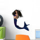Dark Haired Mermaid Wall Decal