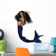Dark Haired Mermaid Wall Decal