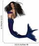Dark Haired Mermaid Wall Decal