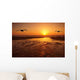 Seagulls and Sunset Wall Decal