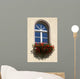 Window with floral decoration Wall Mural