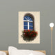 Window with floral decoration Wall Mural