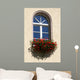 Window with floral decoration Wall Mural