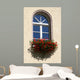 Window with floral decoration Wall Mural