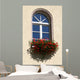 Window with floral decoration Wall Mural