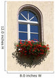 Window with floral decoration Wall Mural