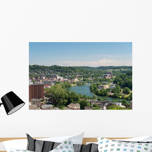 Overview City Morgantown WV Wall Decal