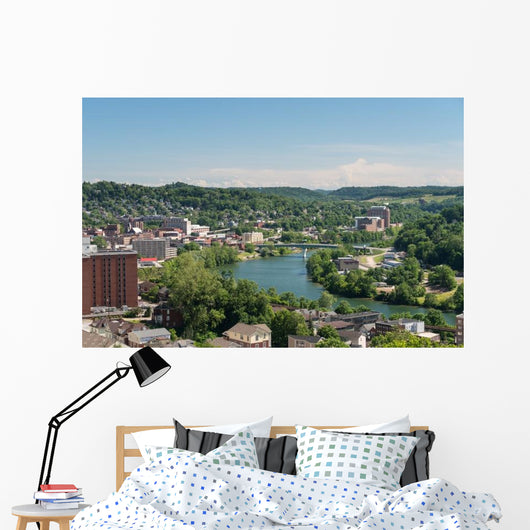 Overview City Morgantown WV Wall Decal