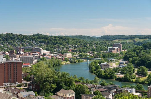 Overview City Morgantown WV Wall Decal