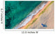 Aerial view of ocean waves and sand on beach Wall Mural