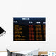 Canadian airport information board, international departures. Wall Mural