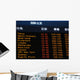 Canadian airport information board, international departures. Wall Mural