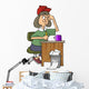 female writer Wall Decal