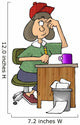female writer Wall Decal