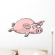Flat Pig Wall Decal