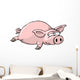 Flat Pig Wall Decal
