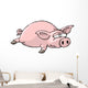 Flat Pig Wall Decal