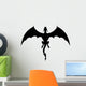 Strong Flying Black Dragon Wall Decal