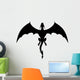 Strong Flying Black Dragon Wall Decal