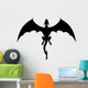 Strong Flying Black Dragon Wall Decal