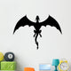 Strong Flying Black Dragon Wall Decal