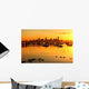 Golden Dawn over Melbourne Wall Decal
