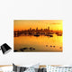 Golden Dawn over Melbourne Wall Decal
