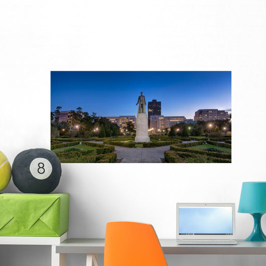 Statue and Grave Site Wall Decal