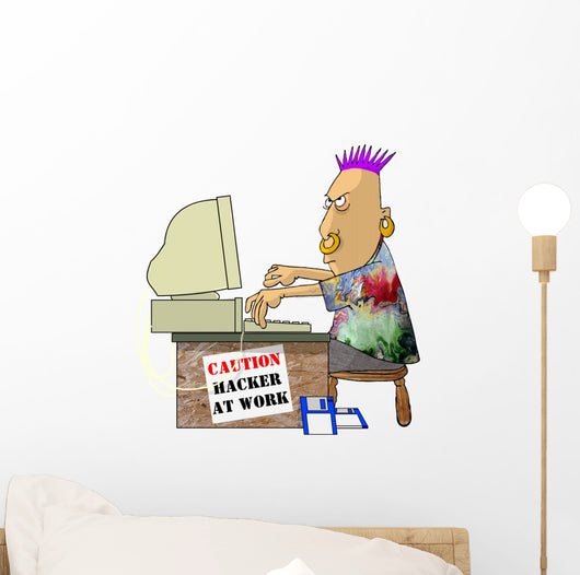 computer hacker Wall Decal