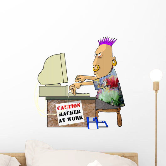 computer hacker Wall Decal