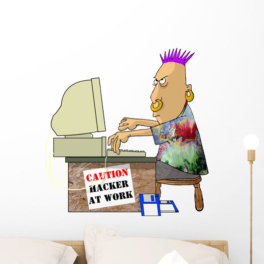 computer hacker Wall Decal