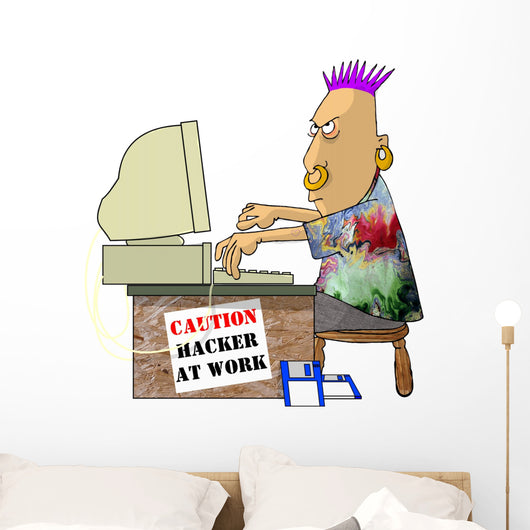 computer hacker Wall Decal