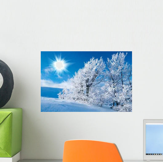 Winter Mountains Wall Decal