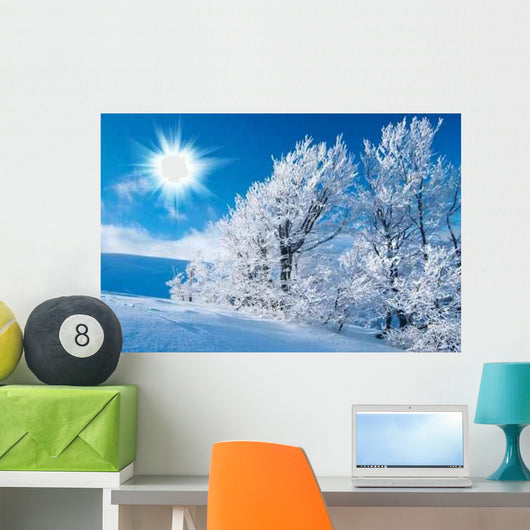 Winter Mountains Wall Decal