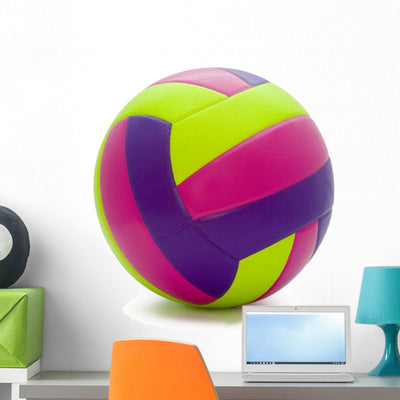 Beach Volleyball Wall Decal shown on a wall
