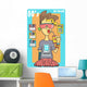 Cute 80s Style Girl Wall Decal