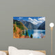 Beautiful view of the Long Lake among colorful fall woods Wall Mural