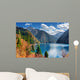 Beautiful view of the Long Lake among colorful fall woods Wall Mural