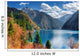 Beautiful view of the Long Lake among colorful fall woods Wall Mural