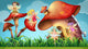 Fairies Flying Mushroom Garden Wall Decal