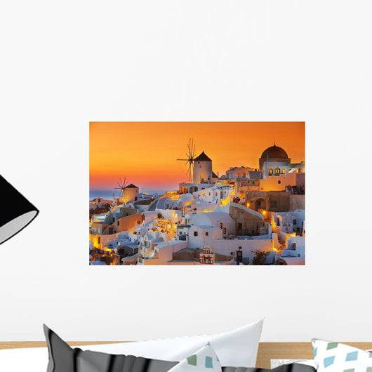Oia Sunset Wall Decal