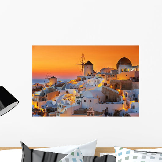 Oia Sunset Wall Decal