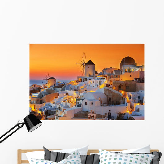 Oia Sunset Wall Decal