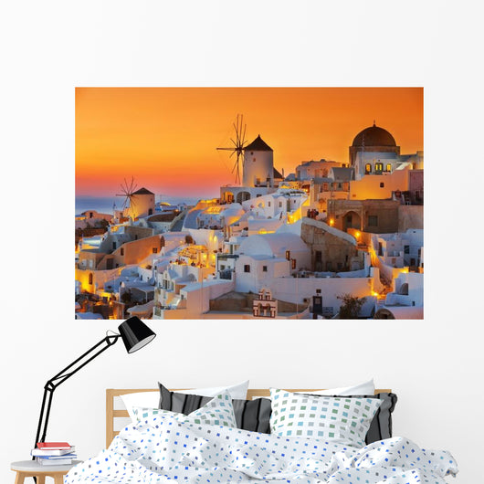 Oia Sunset Wall Decal