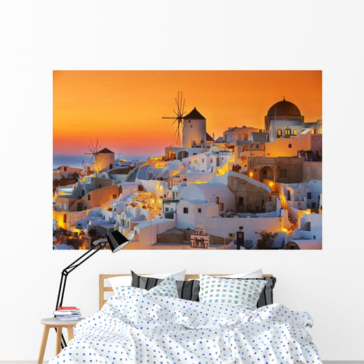Oia Sunset Wall Decal