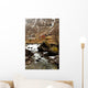 Norway tipical rural hut and river lanscape Wall Mural