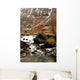 Norway tipical rural hut and river lanscape Wall Mural