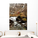 Norway tipical rural hut and river lanscape Wall Mural
