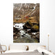 Norway tipical rural hut and river lanscape Wall Mural