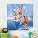 Baby cupid with angel wings Wall Mural